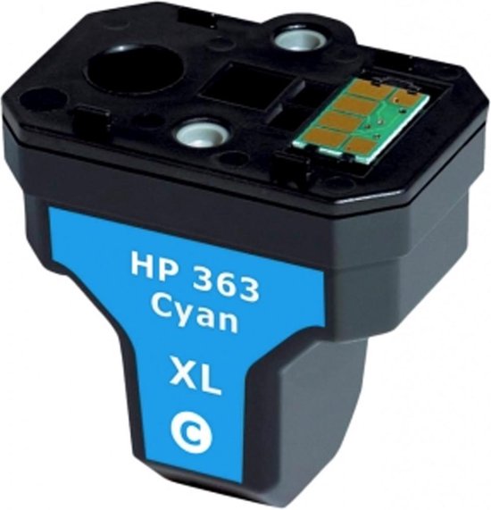 Geschikt voor HP 363 / 363XL Inktcartridge Cyaan - Geschikt voor HP Photosmart 3110, 3210, 3310, C5180, C6180, C6280, C7280, C8180, D7160, D7463 - Inktpatroon - Inkt - C8771EE