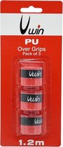 Uwin Grip Tennis/badminton/squash 0,6 Mm Synthetisch Rood 3 Stuks