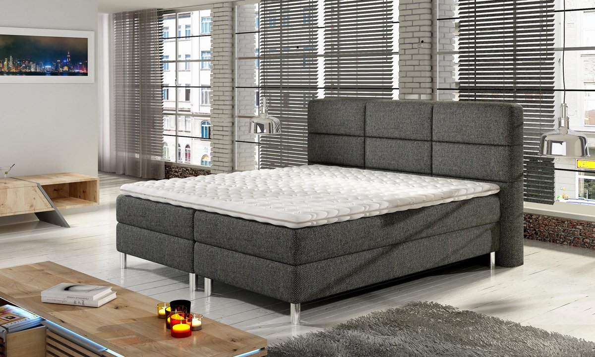 boxspring Block 160 x 200 incl matras + topmatras