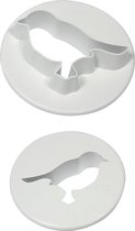 Set van 2 uitstekers - roodborstje / vogel - PME Arts&Crafts