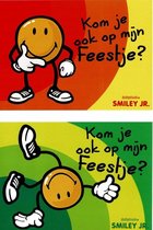 12 Smiley Jr. Uitnodigings Kaartjes - 148x105mm - 2 X 6 Kaarten - Smileyworld