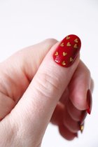 Kleine goude en zwarte hartjes nagel decals - nagelproducten - nageldecals - nail art - nail stickers - nagel stickers