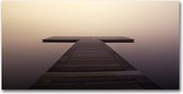 MN Collections - Schilderij - Seascape Photography. - Zwart, Geel En Oranje - 100 X 50 Cm
