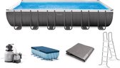 Bol.com Intex Ultra XTR® Rectangular Frame Pool Set - Opzetzwembad - 732 x 366 x 132 cm aanbieding