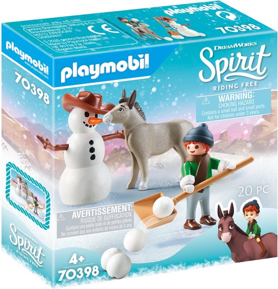 PLAYMOBIL Spirit Sneeuwpret met Snips & Meneer Carrots - 70398