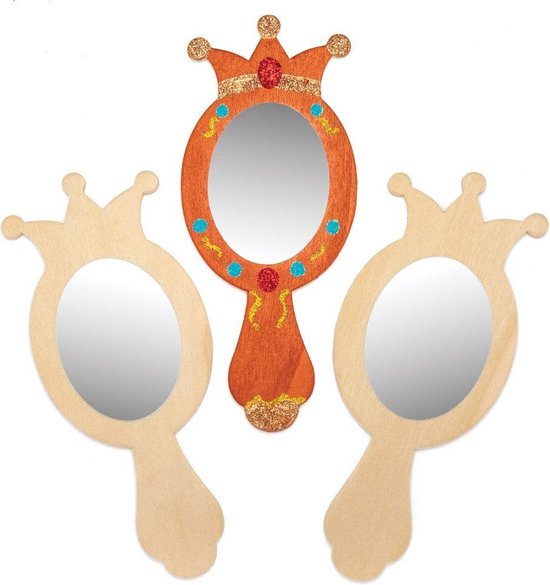 Baker Ross Prinses spiegels van hout (4 Stuk) Creatieve Knutselset Voor  Kinderen | bol.com