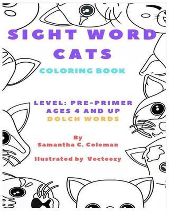 Sight Word Cats Coloring Book - cover