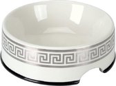 Hondenvoerbakje-Chacco bowl classic-White/Silver-Giftbox