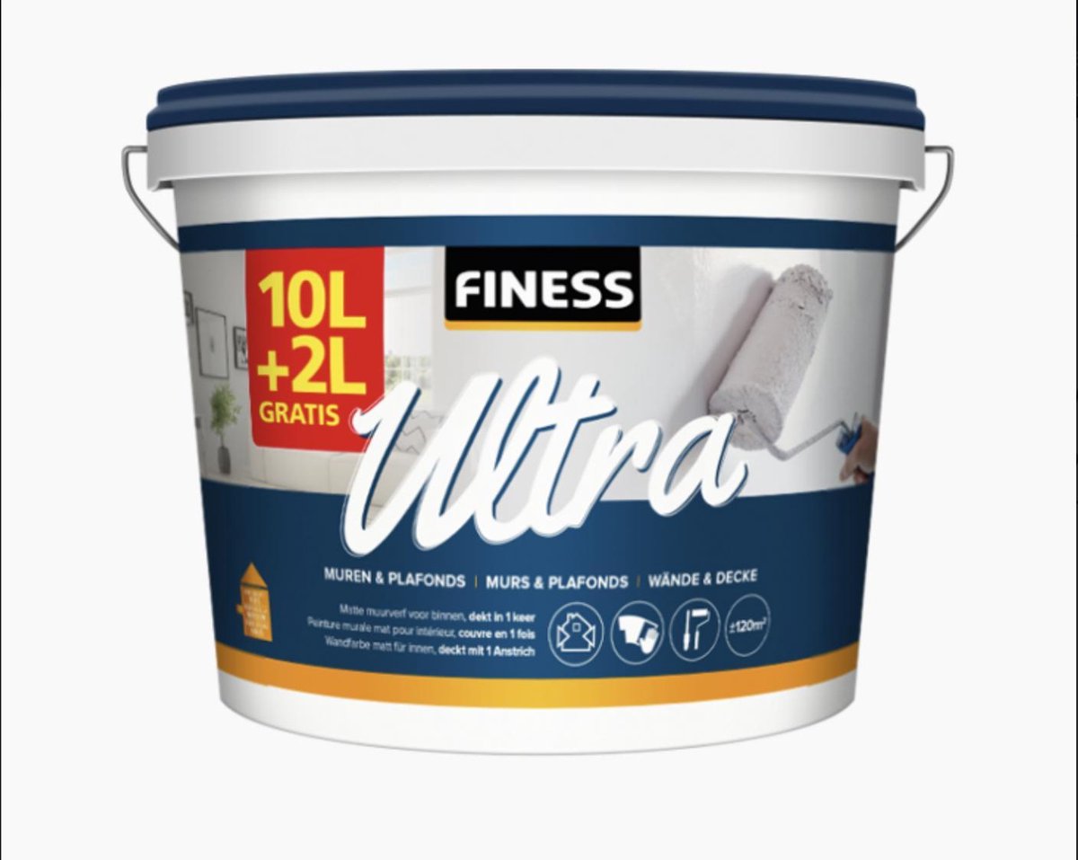 FINESS PRIMER PEINTURE MURALE - INTERIEUR 2,5L BLANC