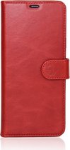 RV Genuine leather met vakken voor pasjes voor iPhone 11 Pro - Rood