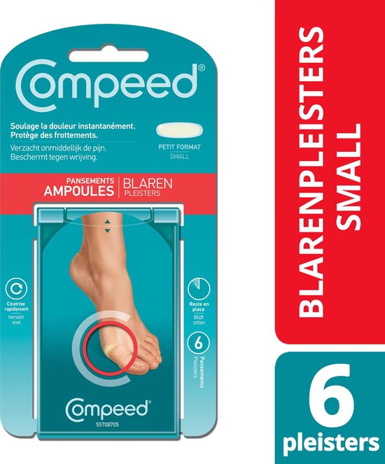 cijfer Rustiek Klem COMPEED® Blarenpleisters Small (6st- 6,0 cm x 2,0 cm). Voor kleinere blaren  aan de... | bol.com