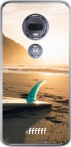 Motorola Moto G7 Hoesje Transparant TPU Case - Sunset Surf #ffffff