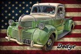 Wandbord - Dodge 1947 Groen