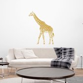 Muursticker Giraffe -  Goud -  109 x 140 cm  -  slaapkamer  woonkamer  dieren - Muursticker4Sale
