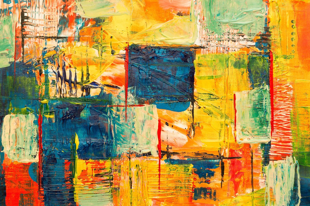 Canvasvooraandemuur.nl Abstract canvas voor aan de muur Multi