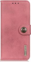 Luxe retro roze agenda book case hoesje Samsung Galaxy A21s