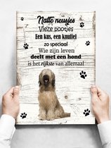 Wandbord hond: Briard - 30 x 42 cm