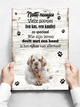 Wandbord hond: Clumber Spaniel - 30 x 42 cm