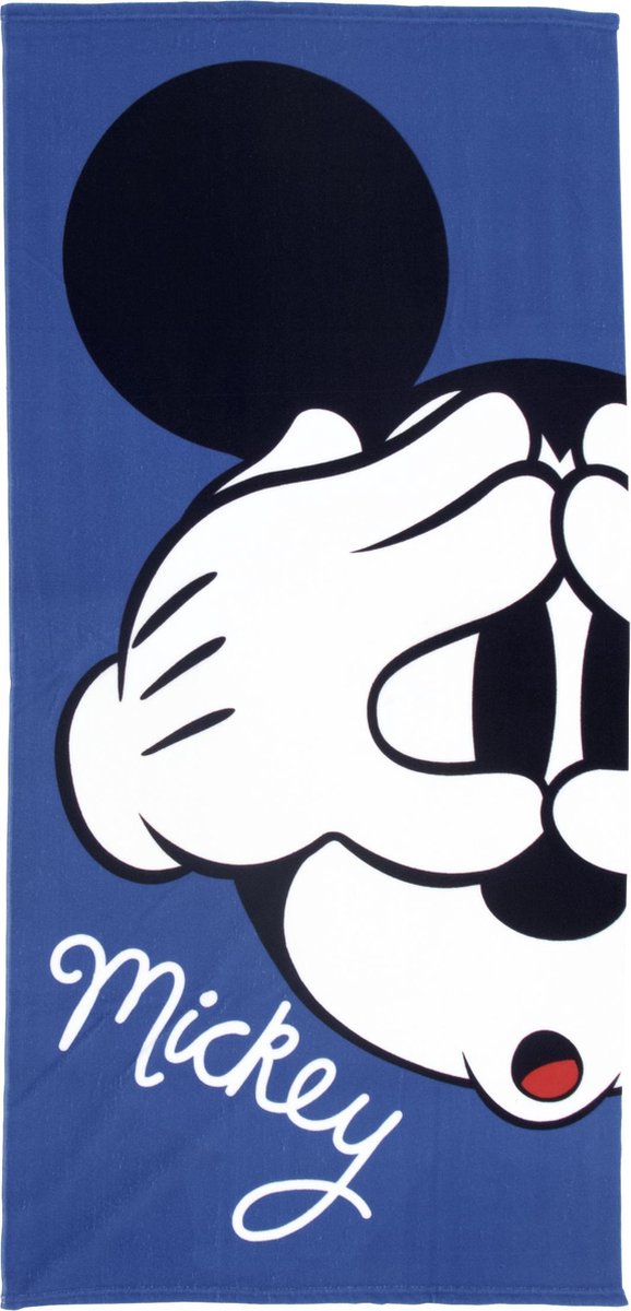 Arditex Strandlaken Mickey Junior 70 X 140 Cm Microfiber Blauw