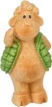 Arti Casa Beeldje Schaap Met Groene Jas 6x4x9,5 Cm Polyresin
