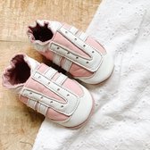 Babyschoentjes jogger wit roze