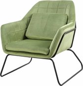 Sortio Home - Fauteuil Katel - Licht Groen - Velvet