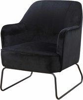 Sortio Home - Fauteuil Teo - Zwart - Velvet