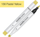 Stylefile Marker Brush - Pastelgeel - Hoge kwaliteit twin tip marker met brushpunt