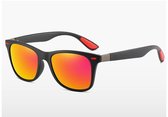 Zonnebril heren - Zonnebril heren gepolariseerd - Black/Red - Oranje lenzen