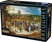 Pieter Breughel Jr - De trouw processie (1000 stukjes, kunst puzzel)