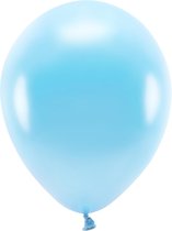 100x Lichtblauwe ballonnen 26 cm eco/biologisch afbreekbaar - Milieuvriendelijke ballonnen - Feestversiering/feestdecoratie - Lichtblauw thema - Themafeest versiering