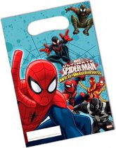 12x stuks Spiderman Warriors feest cadeau uitdeelzakjes - snoepzakjes - cadeau zakjes kinderverjaardag - Multi