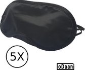 Slaapmasker zwart 5 stuks – Slaapcomfort – oDaani