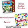 Afbeelding van het spelletje Monopoly Junior Hasbro + Twister - Actiespel