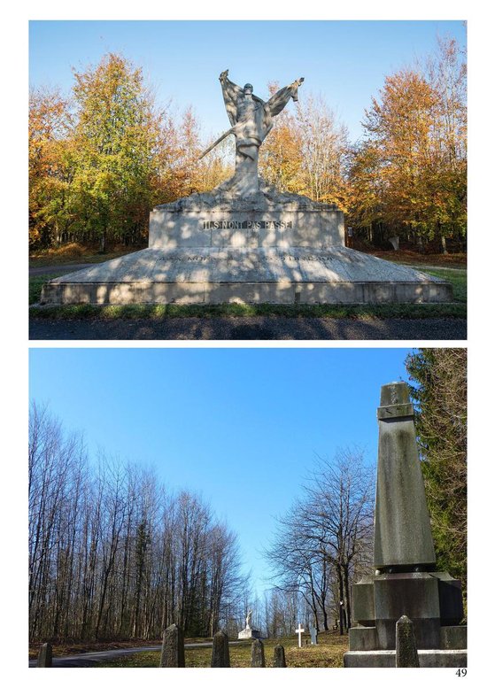 Monument in de herfst met de tekst 'ILS N'ONT PAS PASSE'.