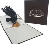 pop-up adelaar kaart met envelop  wenskaart felicitatie kaart ansichtkaarten