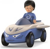 Toddys Speelgoedauto Mike Junior 15,5 Cm Blauw/wit 2-delig