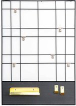 Wall grid memo black/gold 50x70x9,5 cm