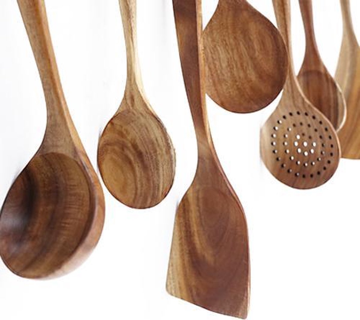 Keuken Accessoires Hout Houten Keukengereiset Voor Het Koken Natuurlijke Teak Keukenspatelset Voor 7 Pakken Teak Hout