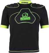 Rhino Sportshirt Senator Jongens Polyester/elastaan Zwart/groen Maat L