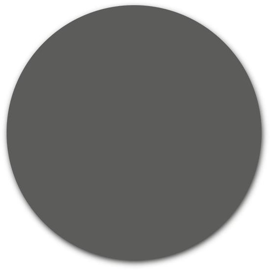Ronde muursticker effen kleur - WallCatcher | 100 cm | Behangsticker Antraciet wandcirkel