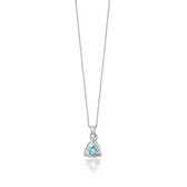 Halsketting Geboortesteen Blauw Topaas December (Zilver) | cadeau dames