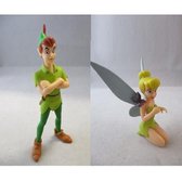 Peter Pan en Tinkerbell Bullyland set speelfiguurtjes (ca. 6 cm)