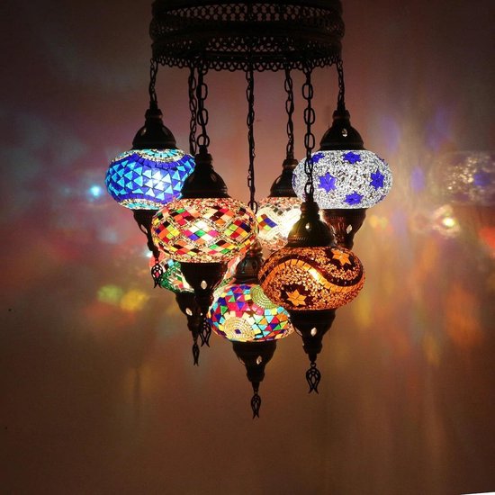 Lampe à suspension - Lampe mosaïque - Lampe orientale - Lampe turque - Lampe  marocaine