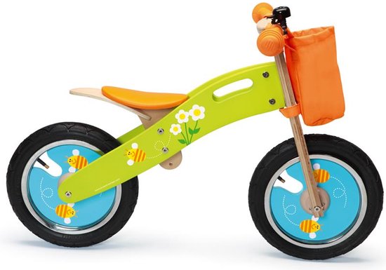Scratch Loopfiets Hout Bloemetjes en bijtjes van Scratch — afbeelding 4
