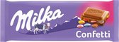 Milka Chocoladetablet - Melkchocolade - Chocolade Confetti -  22 x 100 gram