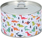 Non-branded Spaarpot Blik Junior 10 Cm Staal Wit