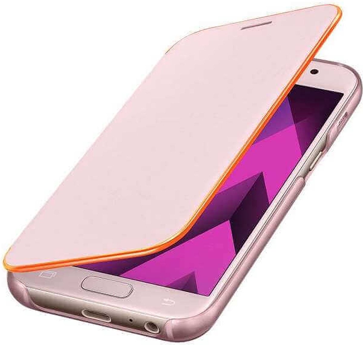 Samsung neon flip cover - roze - voor Samsung A320 Galaxy A3 2017