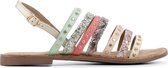 Lina Locchi Vrouwen Leren Python Sandalen / Damesschoenen Milena - Multicolor - Maat 39