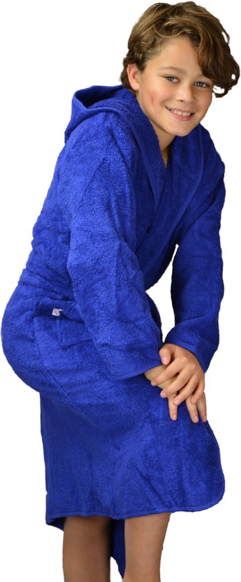 ARTG® Boyzz & Girlzz - Kinder Badjas met Capuchon Koningsblauw True Blue - Maat... | bol.com